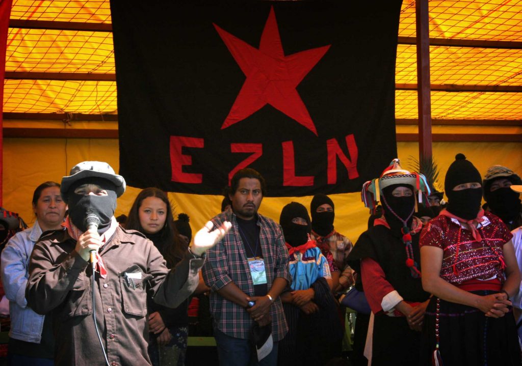 La inauguracin del "Encuentro del EZLN con los Pueblos del mundo", en Oventic, Chiapas.